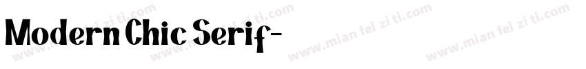 Modern Chic Serif字体转换